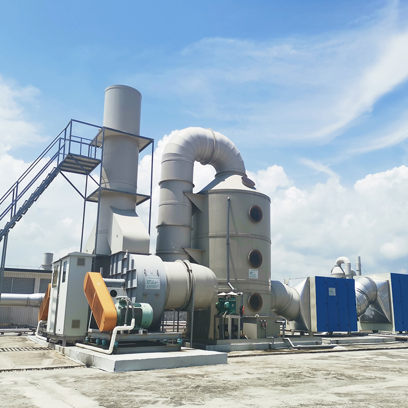 单级废气处理设备-PP喷淋塔 单级废气处理设备-PP喷淋塔